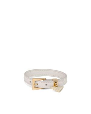 Prada Saffiano Leather Bracelet - White