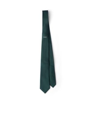 Prada Silk Tie - Blue
