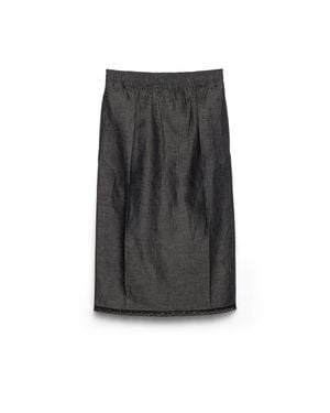 Prada Chambray Skirt - Black