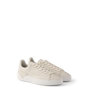 Prada Court Leather Sneakers, Size 5 - White