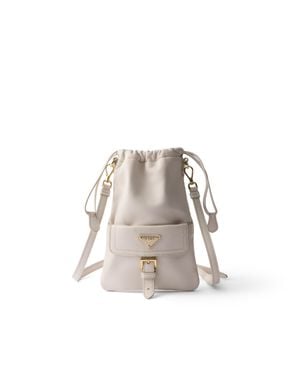 Prada Nappa Leather Pouch - White