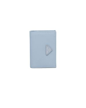 Prada Small Saffiano Leather Wallet - Blue