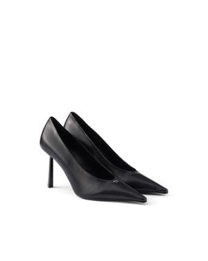 Prada Leather Court Shoes - Black