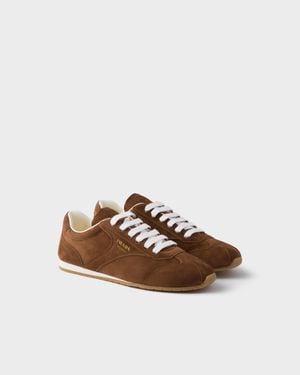 Prada Suede Trainers - Brown