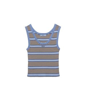 Prada Cotton Knit Tank Top - Blue