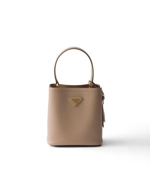 Prada Panier Mini Saffiano Leather Bag - White