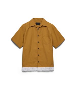 Prada Cotton Blend Fringed Bowling Shirt - Multicolor