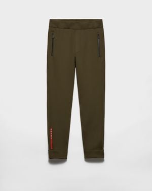 Prada Technical Fabric Joggers With Heat-Sealed Taped Seams - Green