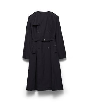 Prada Cotton Blend Coat - Blue