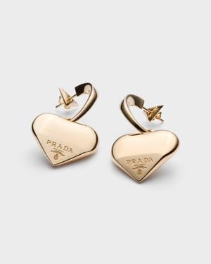 Prada Eternal Gold Drop Earrings In Yellow Gold - Natural