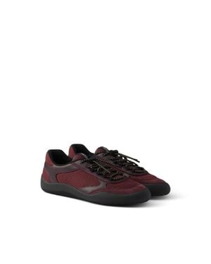 Prada Speedrock Mesh Fabric Trainers - Brown
