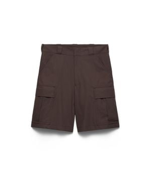 Prada Cotton Bermudas, Swamp - Brown