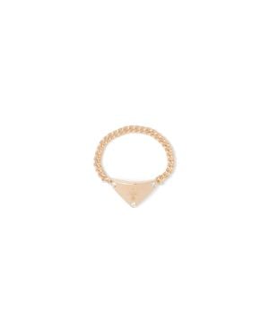 Prada Eternal Gold Chain Ring In Yellow Gold With Diamonds - White