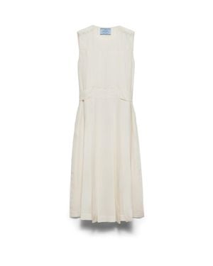 Prada Pongé Silk Dress - White
