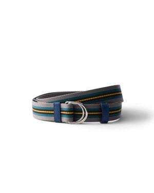 Prada Woven Nylon Belt - Blue