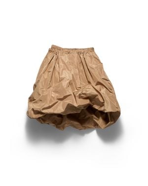 Prada Technical Taffeta Skirt - Natural