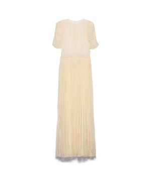 Prada Long Silk Chiffon Dress - White