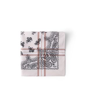 Prada Printed Cotton Scarf 65 - White