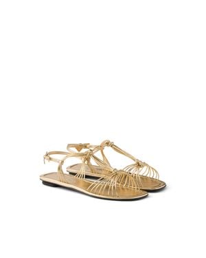 Prada Mordoré Nappa Leather Sandals - White