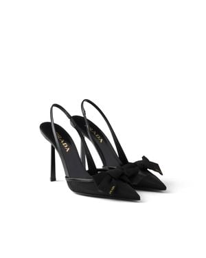 Prada Mesh Fabric Slingback Court Shoes, Size 35 - White