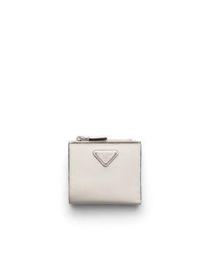 Prada Small Saffiano Leather Wallet - White