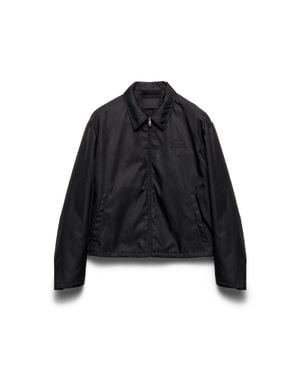 Prada Triangle-Patch Zipped Jacket - Black