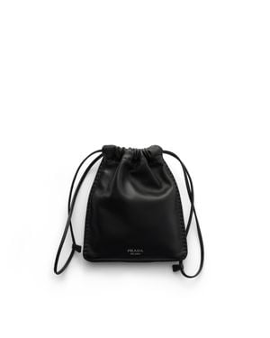 Prada Nappa Leather Smartphone Pouch - Black