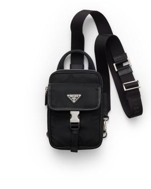 Prada Re-Nylon And Saffiano Leather Smartphone Case - Black