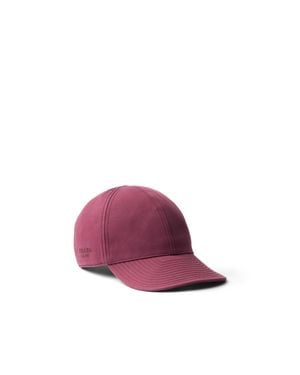 Prada Cotton Baseball Cap - Purple