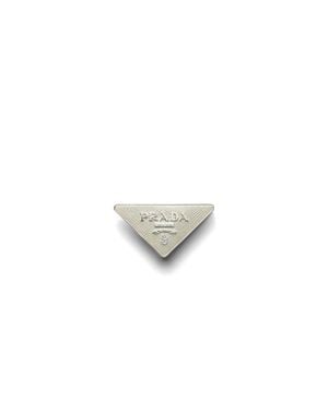 Prada Saffiano Belt Buckle, Chalk - White