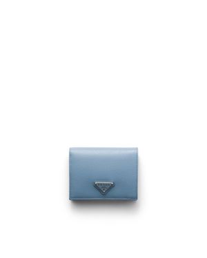 Prada Small Saffiano Leather Wallet - Blue