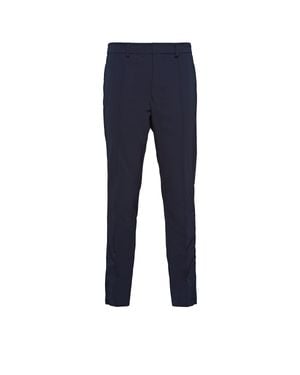 Prada Triangle-Logo Tailored Trousers - Blue