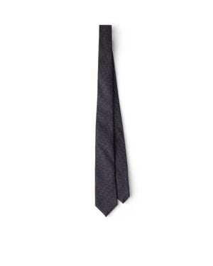 Prada Wool And Silk Tie - White