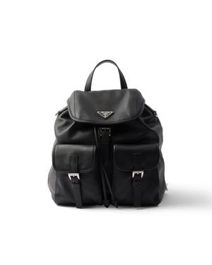 Prada Medium Leather Backpack - Black