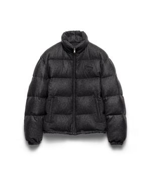 Prada Cashmere-Down Puffer Coat - Black