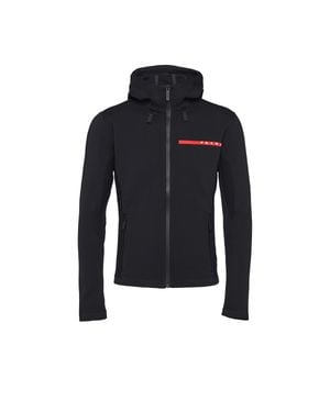 Prada Technical Fabric Hoodie - Blue