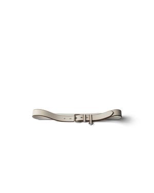 Prada Leather Belt - White