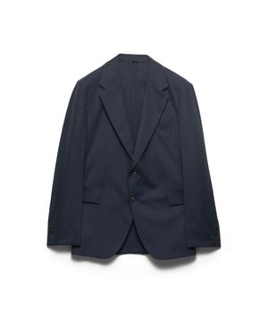 Prada Einreihige Jacke Aus Kaschmir, Herren, Größe - Blau