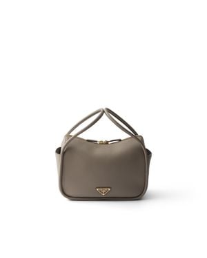 Prada Darling Leather Handbag, Clay - Gray