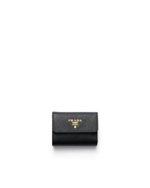 Prada Small Saffiano Leather Wallet - White