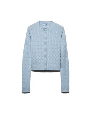 Prada Cardigan Girocollo - Blu