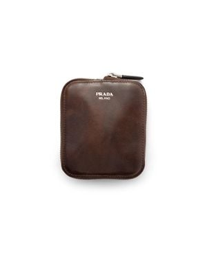 Prada Re-Nylon And Leather Foldable Mini Duffel Bag - Brown