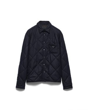Prada Padded Cashmere Shirt - Blue