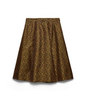 Prada Rock Aus Duchesse-Jacquard, Damen, Größe - Natur