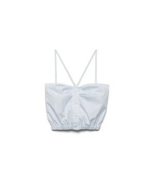 Prada Cotton Crop Top - White