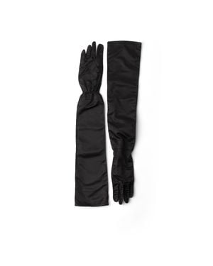 Prada Satin Gloves, Size 7 - Black