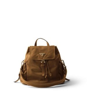 Prada Explore Rucksack Aus Nappa-Leder - Braun