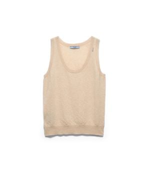 Prada Cashmere Tank Top - Natural