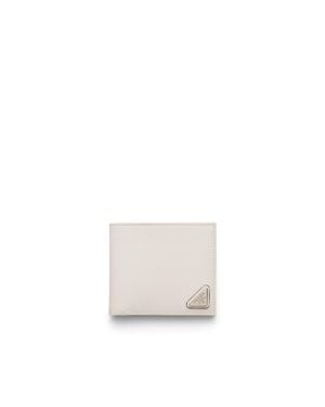 Prada Saffiano Leather Wallet With Coin Purse - White