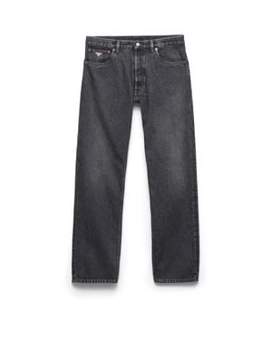 Prada Vintage-Look Denim Jeans - Grey